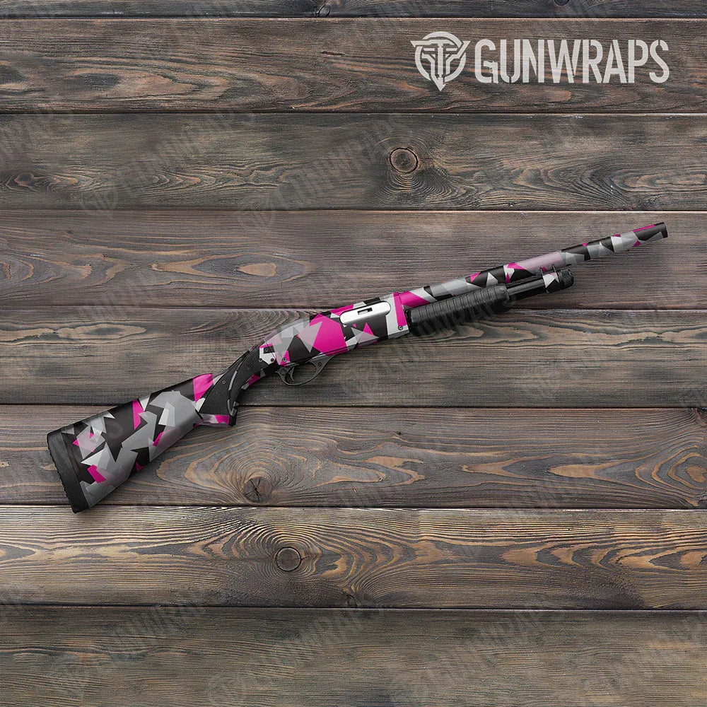 Shattered Magenta Tiger Shotgun Gun Skin Vinyl Wraps