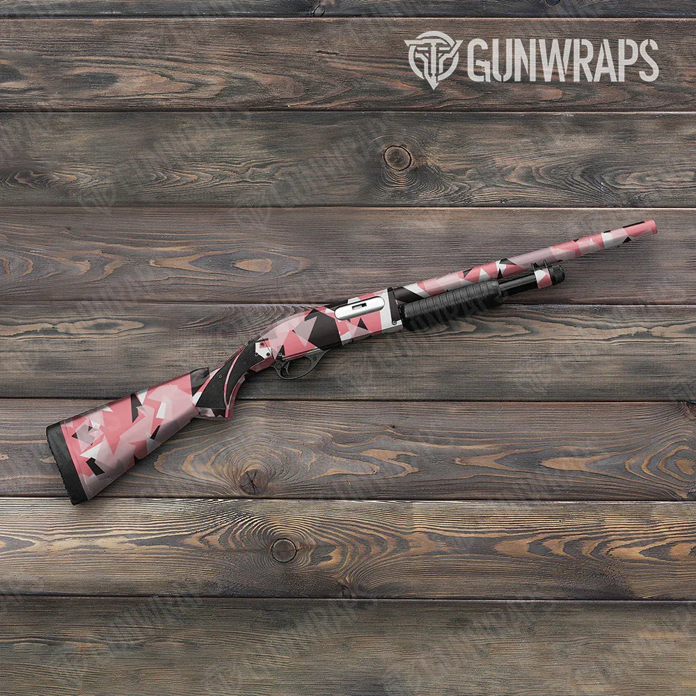 Shattered Pink Shotgun Gun Skin Vinyl Wraps