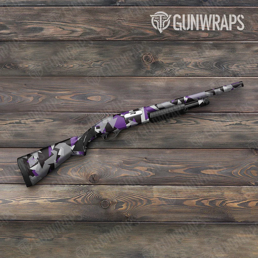 Shattered Purple Tiger Shotgun Gun Skin Vinyl Wraps