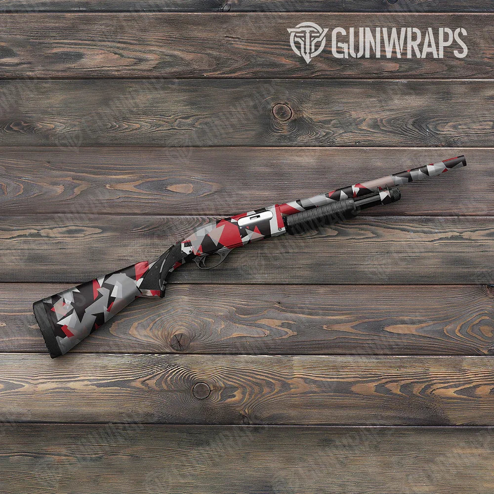 Shattered Red Tiger Shotgun Gun Skin Vinyl Wraps