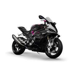 Broken Plaid Magenta Tiger Sports Bike Wraps