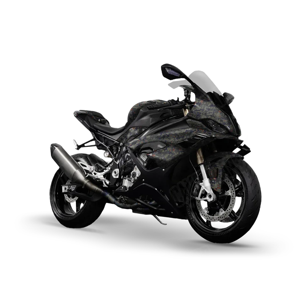 Digital Blue Copper Sports Bike Wraps