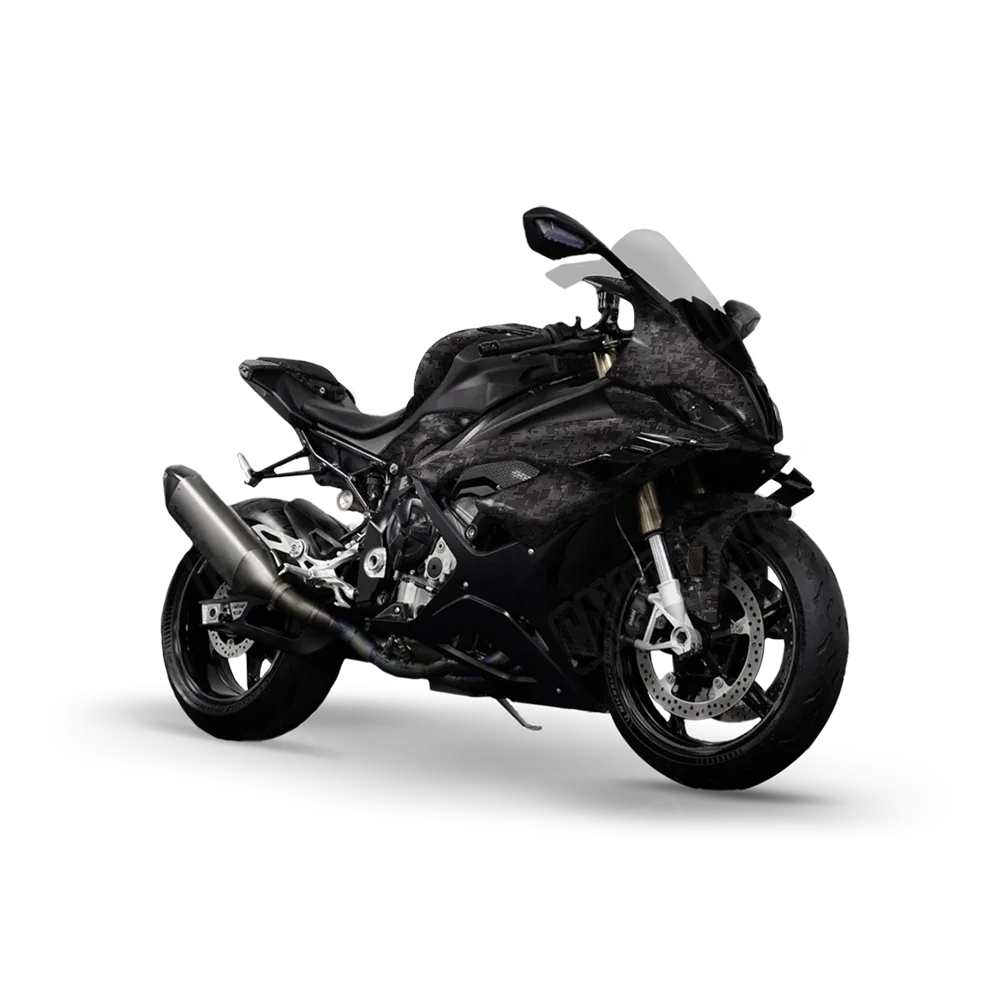 Digital Elite Black Sports Bike Wraps