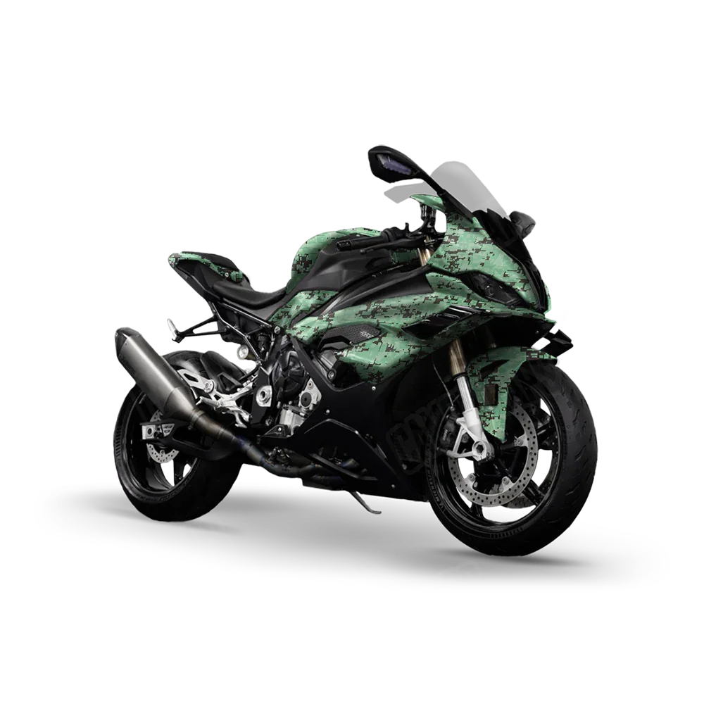 Digital Mint Chocolate Chip Sports Bike Wraps