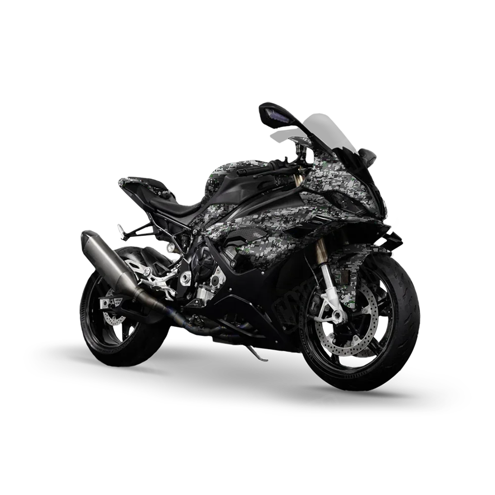 Digital Urban Green Sports Bike Wraps