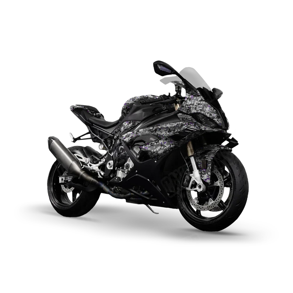 Digital Urban Purple Sports Bike Wraps