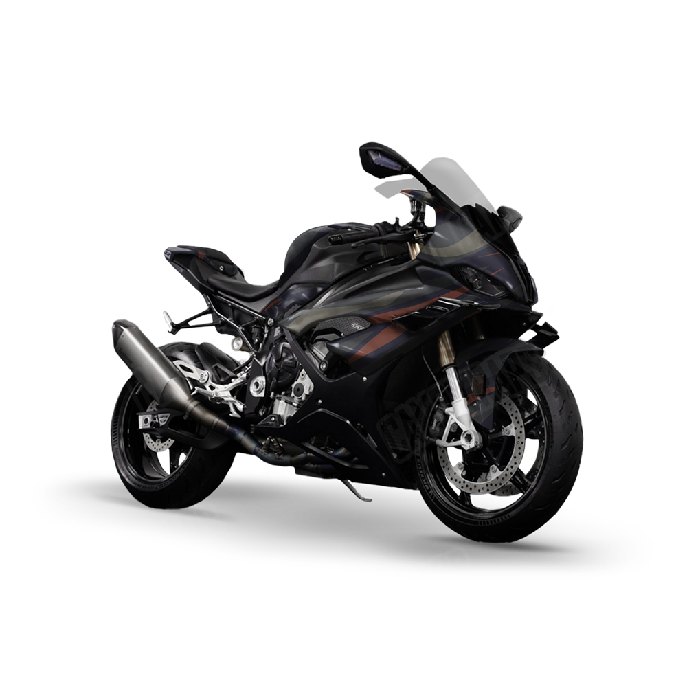 Fun Stripe Blue Copper Sports Bike Wraps