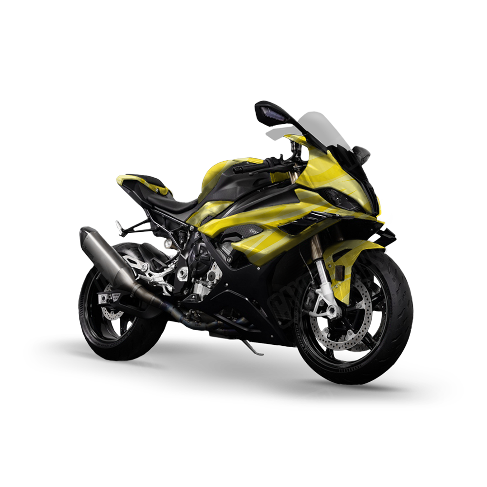 Fun Stripe Elite Yellow Sports Bike Wraps