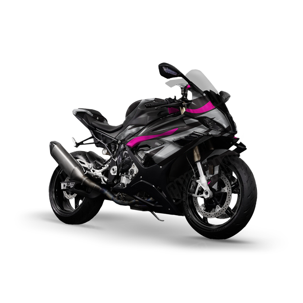 Fun Stripe Magenta Tiger Sports Bike Wraps