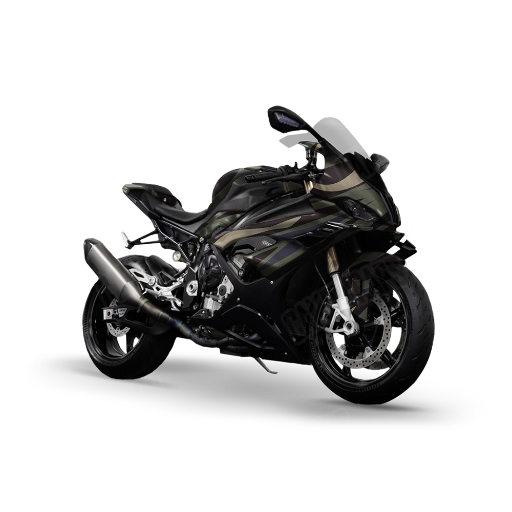 Fun Stripe Militant Blue Sports Bike Wraps