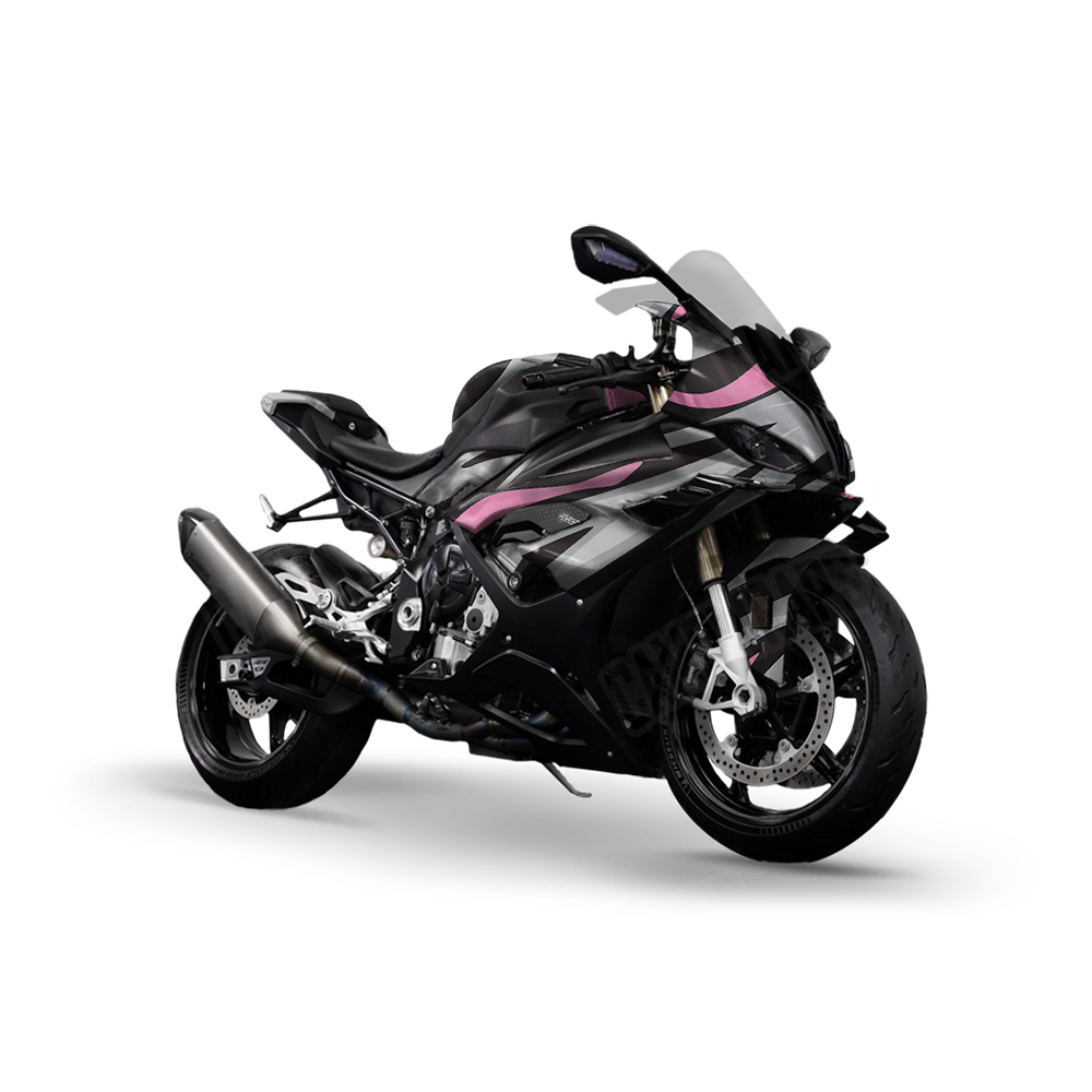 Fun Stripe Pink Tiger Sports Bike Wraps