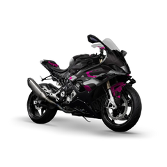 Ragged Magenta Tiger Sports Bike Wraps