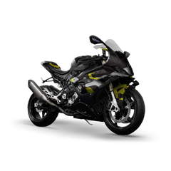 Ragged Yellow Tiger Sports Bike Wraps