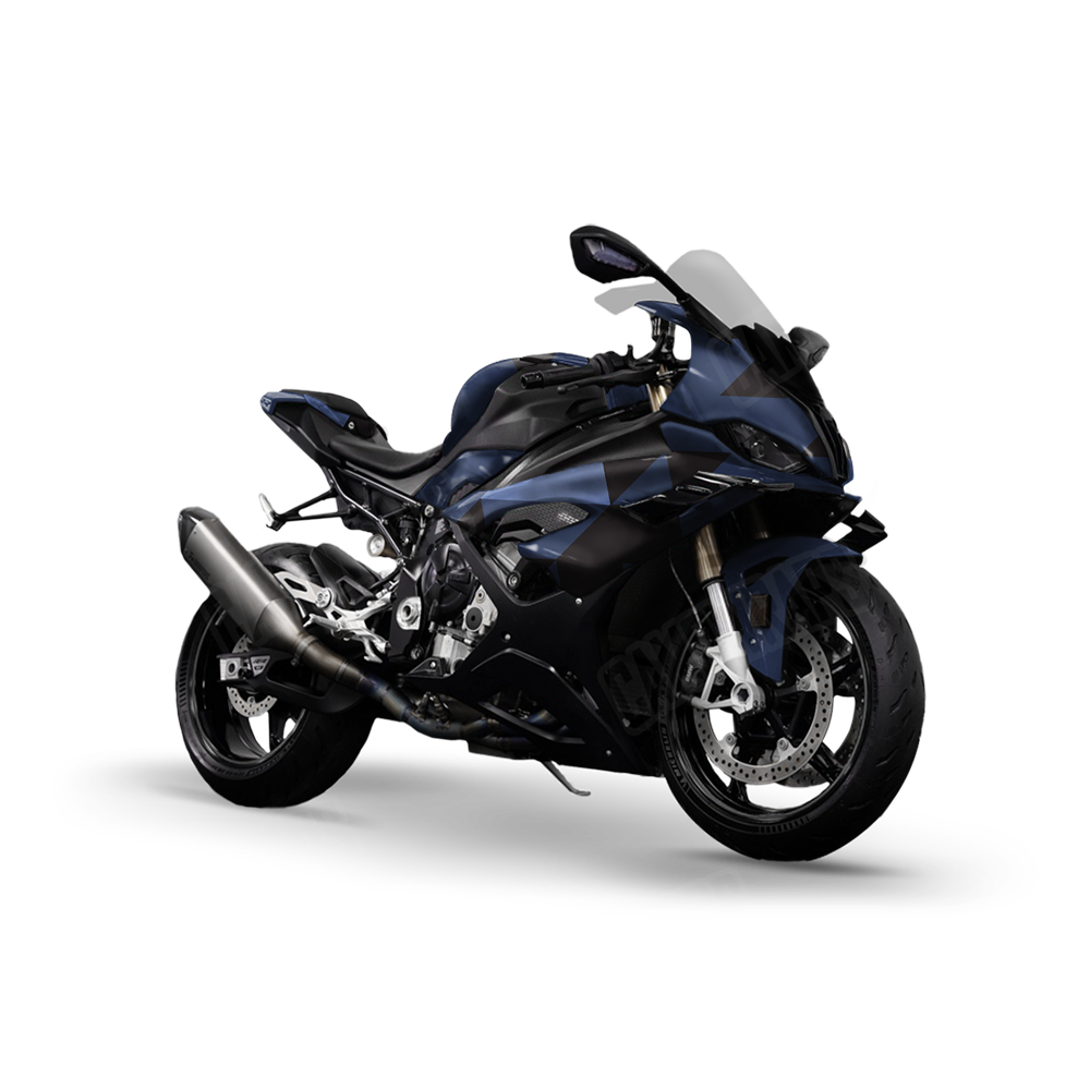 Triangle Blue Midnight Sports Bike Wraps