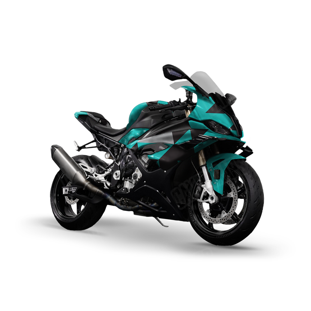 Triangle Tiffany Blue Tiger Sports Bike Wraps