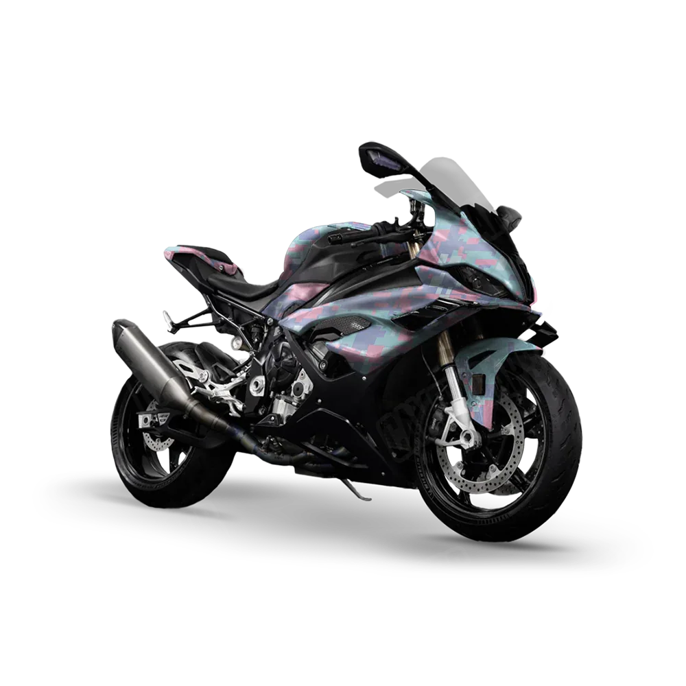 Digital Cotton Candy Sports Bike Wraps