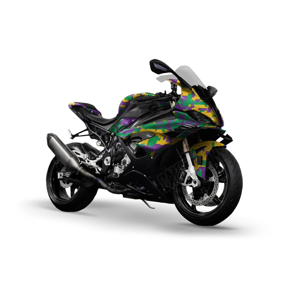 Digital Mardi Gras Sports Bike Wraps