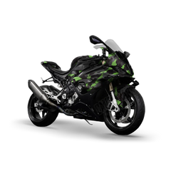 Ragged Metro Green Sports Bike Wraps