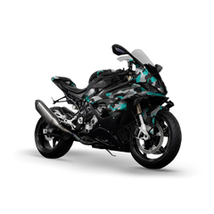 Ragged Tiffany Blue Tiger Sports Bike Wraps