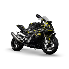 Ragged Yellow Tiger Sports Bike Wraps