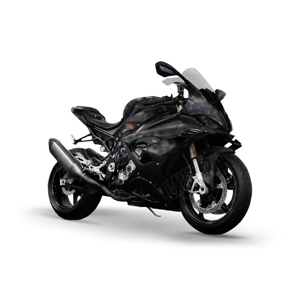 Triangle Blue Copper Sports Bike Wraps