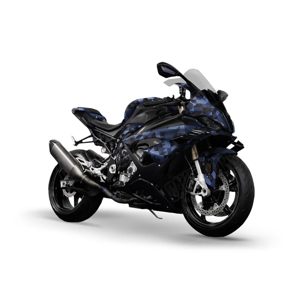 Triangle Blue Midnight Sports Bike Wraps