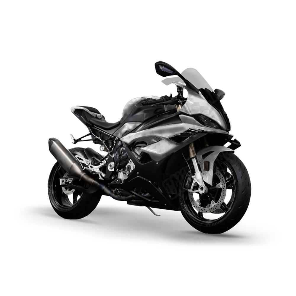 Triangle Elite White Sports Bike Wraps