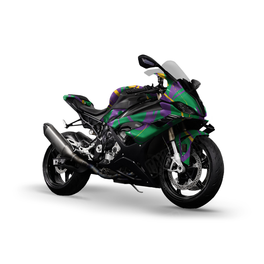 Liquid Smoke Mardi Gras Sports Bike Wraps