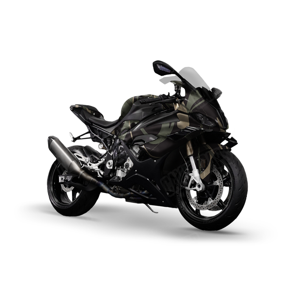 Liquid Smoke Militant Green Sports Bike Wraps