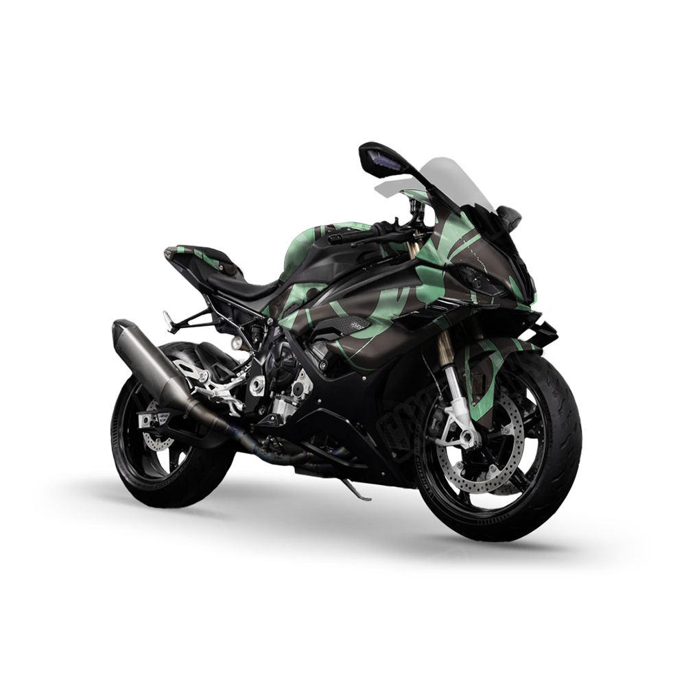 Liquid Smoke Mint Chocolate Chip Sports Bike Wraps