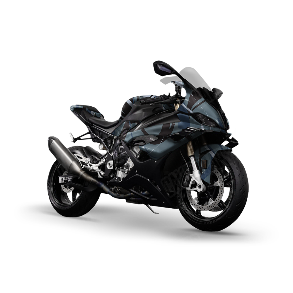 Liquid Smoke Navy Sports Bike Wraps