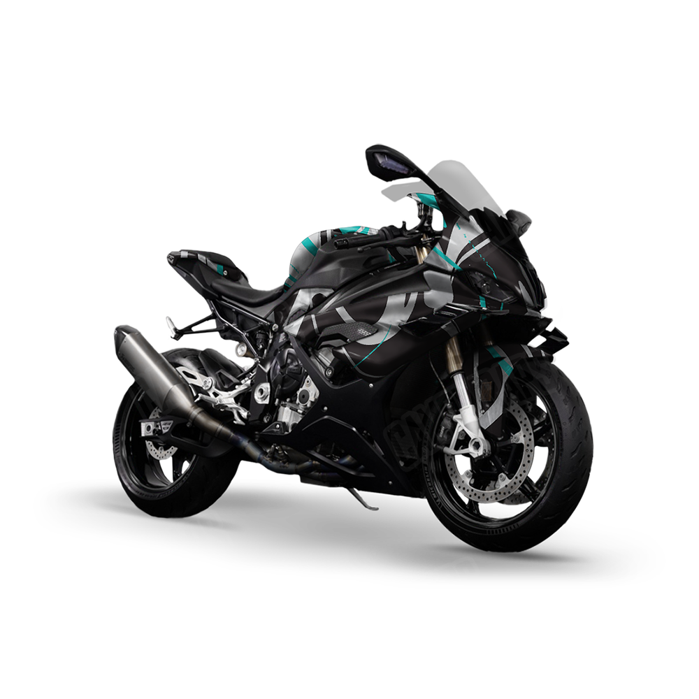 Liquid Smoke Tiffany Blue Tiger Sports Bike Wraps