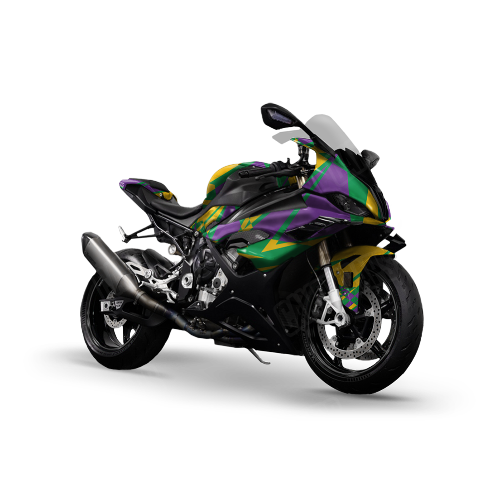 Sharp Mardi Gras Sports Bike Wraps