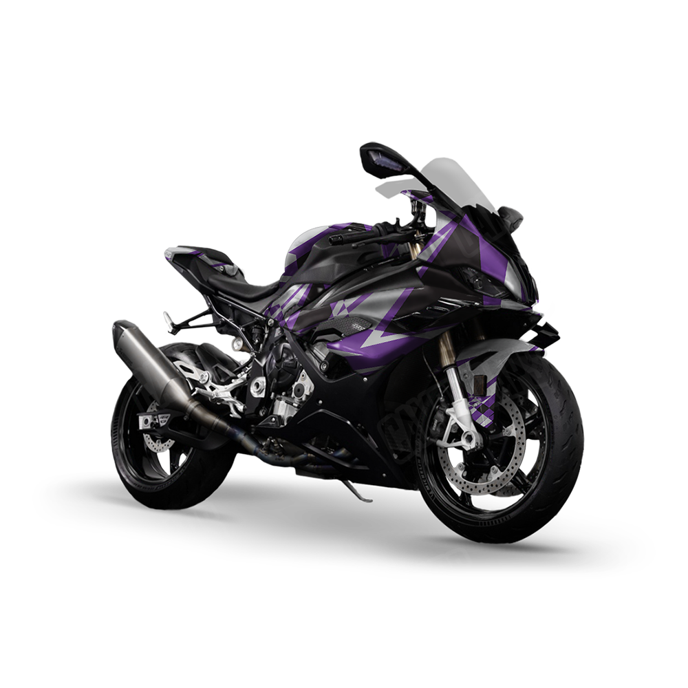 Sharp Purple Tiger Sports Bike Wraps