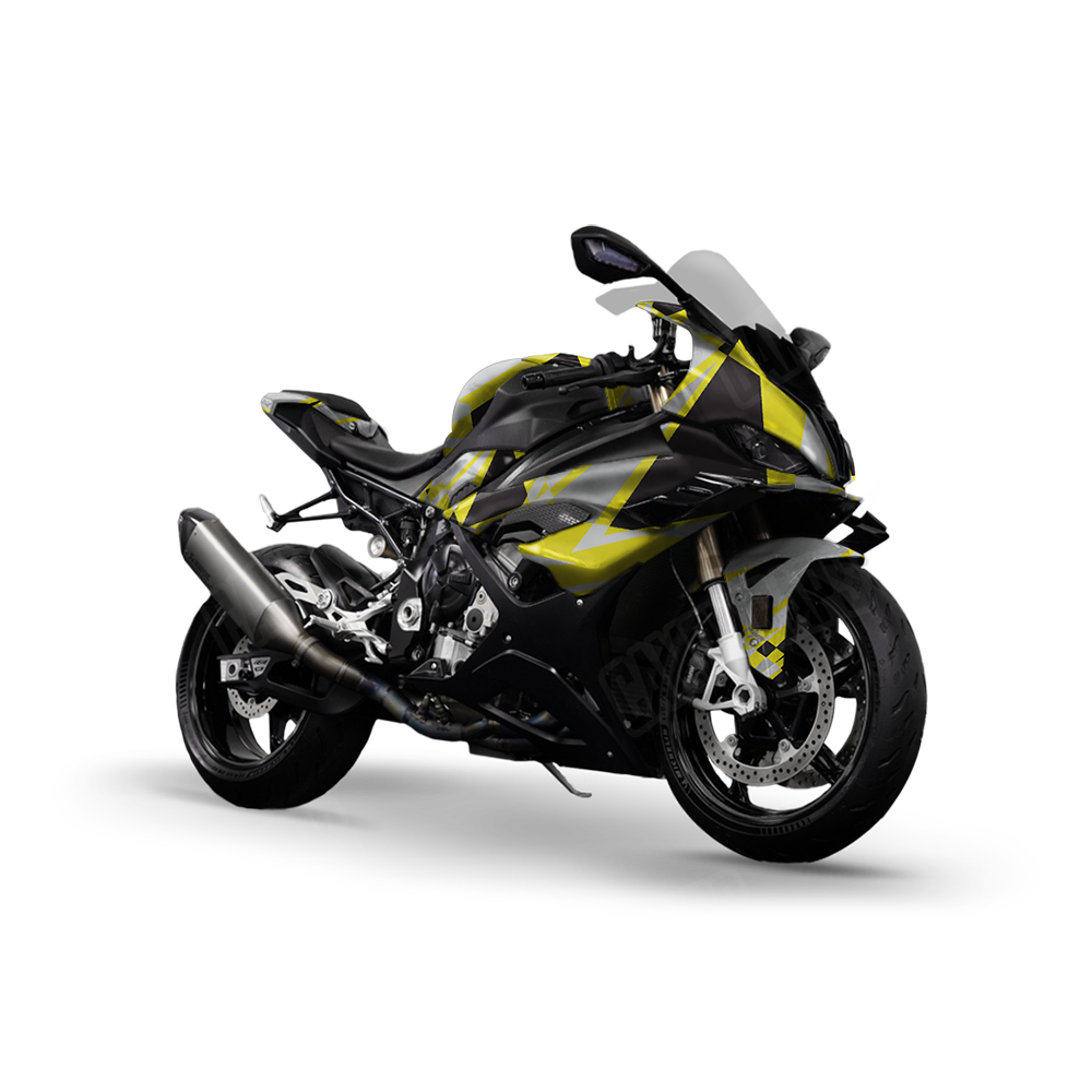 Sharp Yellow Tiger Sports Bike Wraps