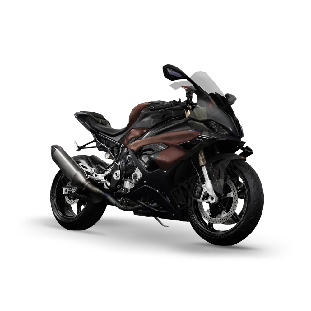 Shattered Blue Copper Sports Bike Wraps
