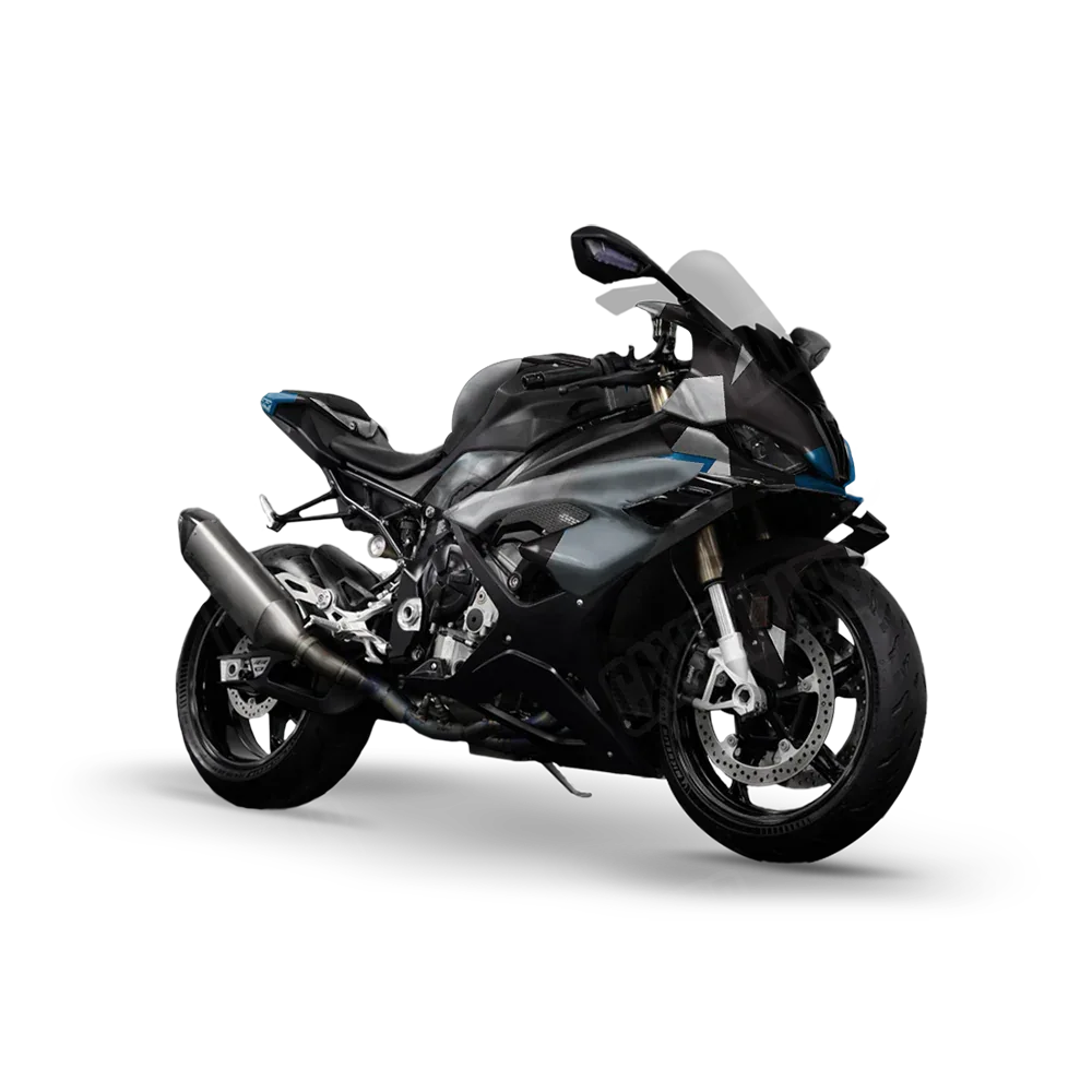 Shattered Blue Tiger Sports Bike Wraps