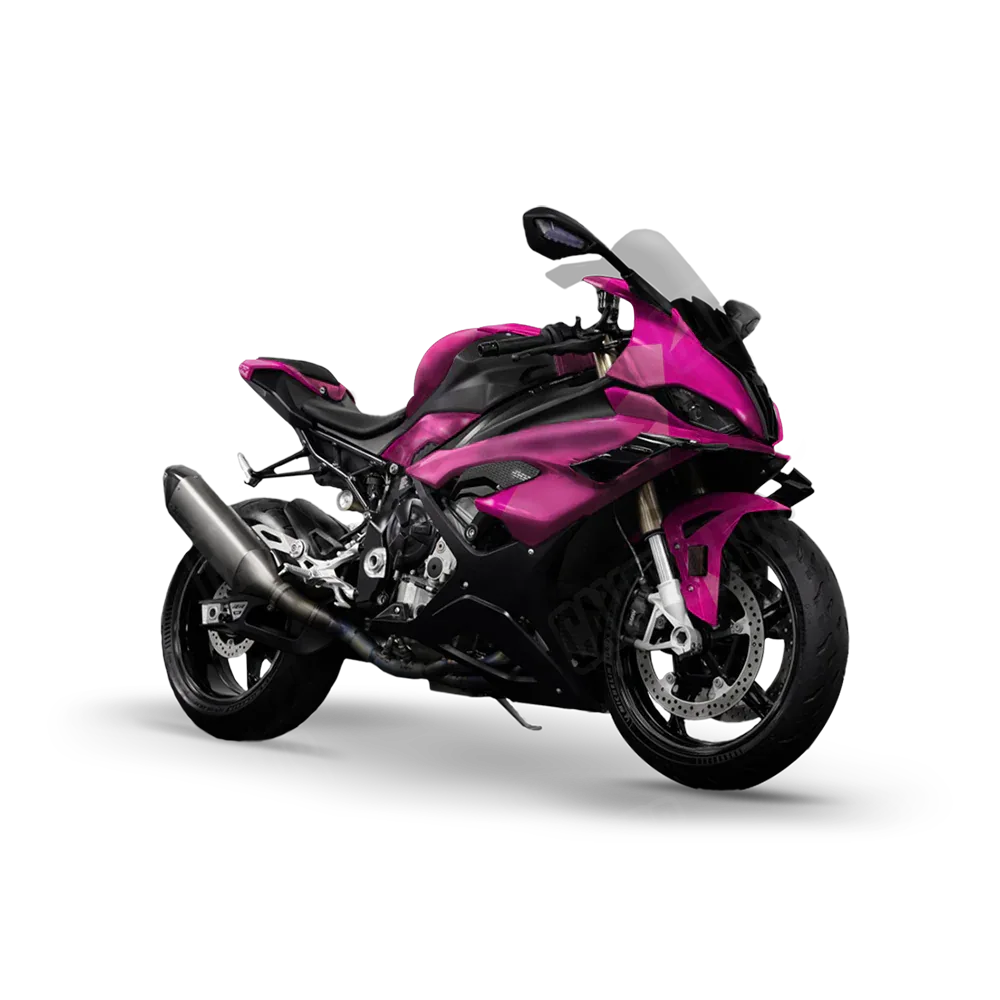 Shattered Elite Magenta Sports Bike Wraps