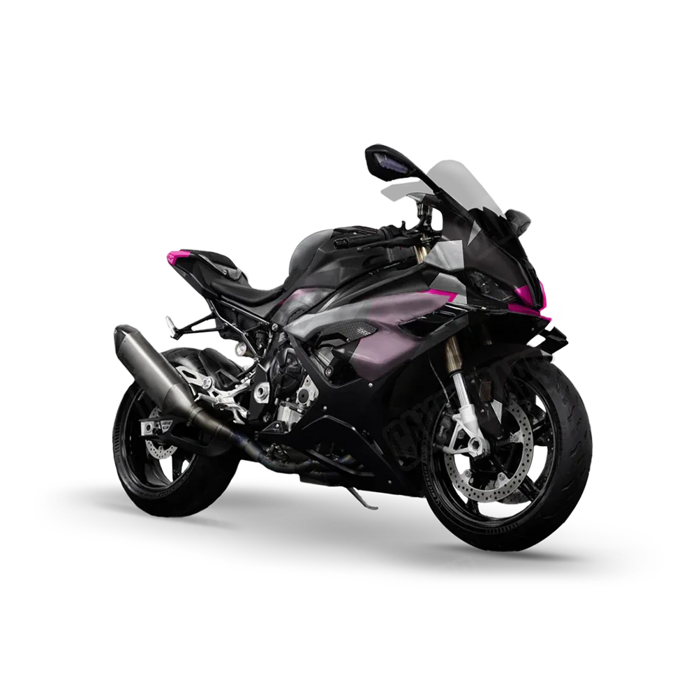 Shattered Magenta Tiger Sports Bike Wraps