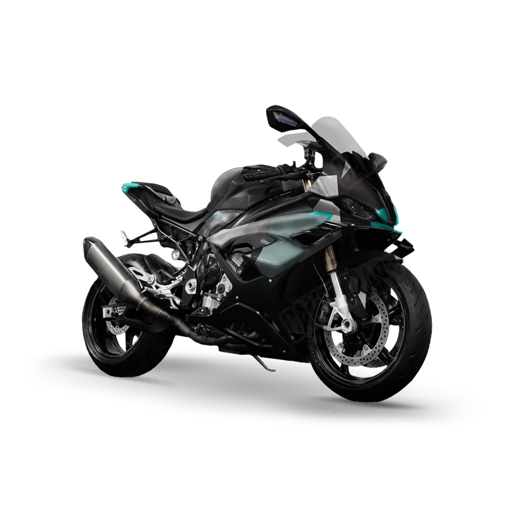 Shattered Tiffany Blue Tiger Sports Bike Wraps