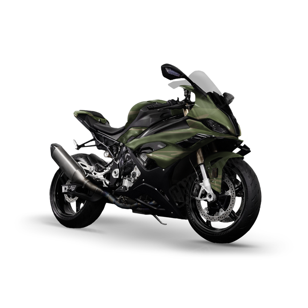 Shredded Army Green Sports Bike Wraps