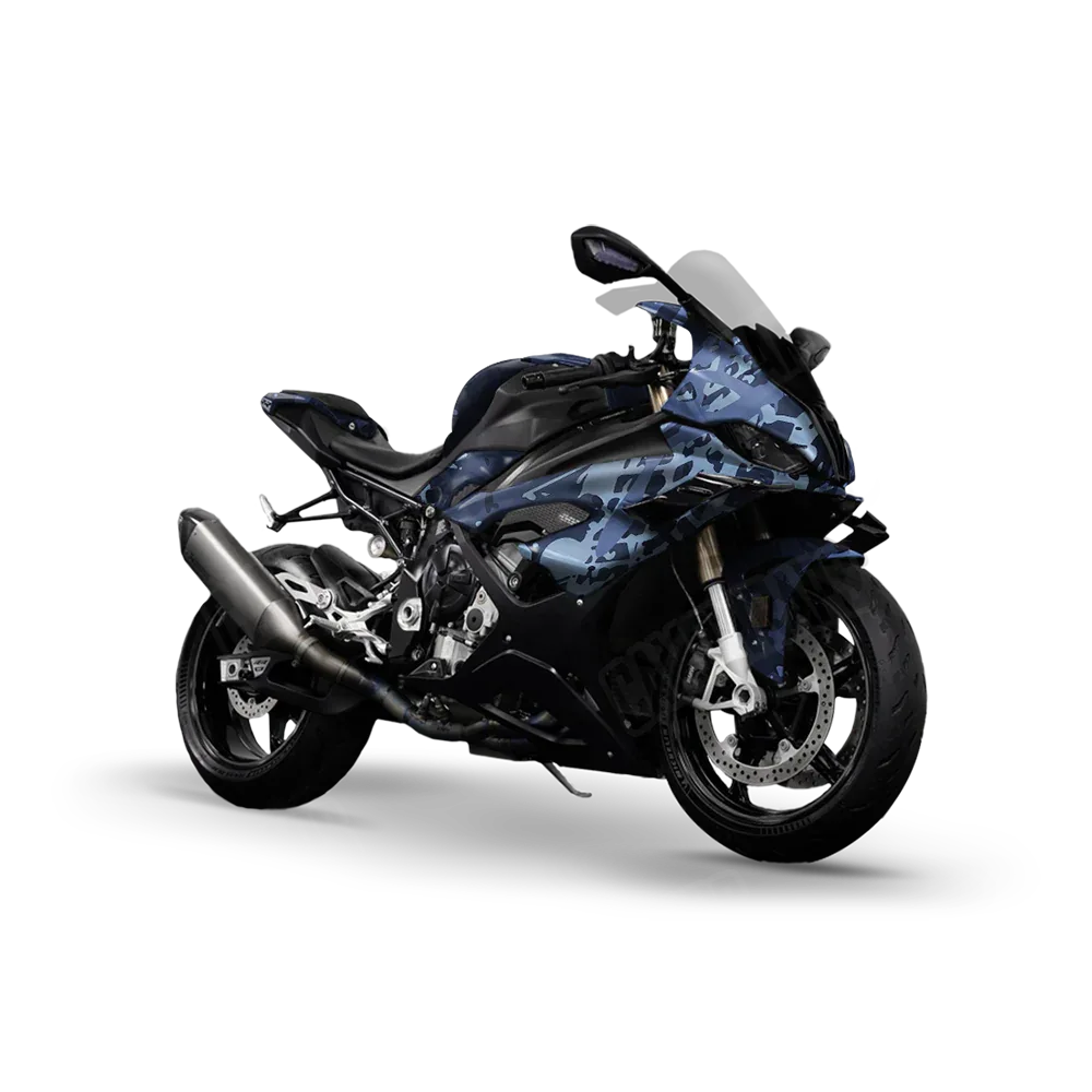 Tire Splatter Blue Urban Night Sports Bike Wraps