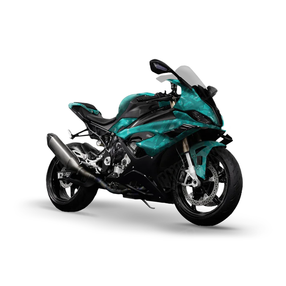 Tire Splatter Elite Tiffany Blue Sports Bike Wraps
