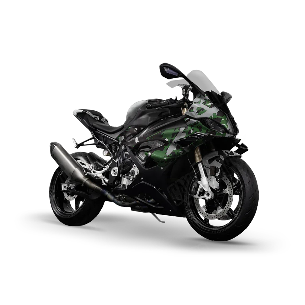 Tire Splatter Green Tiger Sports Bike Wraps