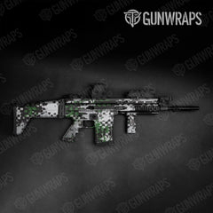 Broken Plaid Green Tiger Tactical Gun Skin Vinyl Wraps