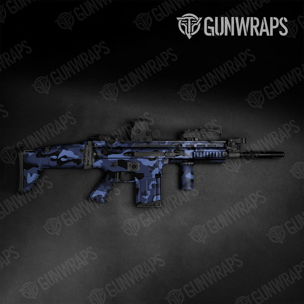 Classic Blue Midnight Tactical Gun Skin Vinyl Wraps