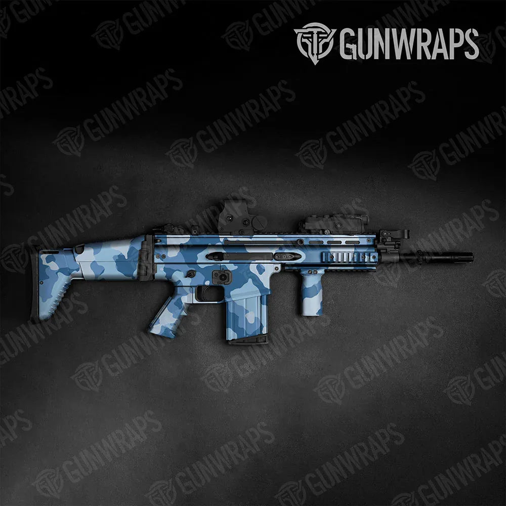 Cumulus Cool Blue Tactical Gun Skin Vinyl Wraps