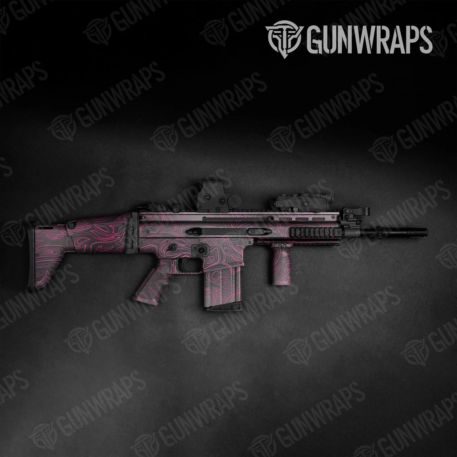 Damascus Magenta Tactical Gun Skin Vinyl Wraps
