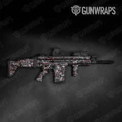 Digital Urban Red Tactical Gun Skin Vinyl Wraps