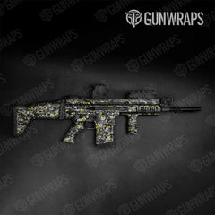 Digital Urban Yellow Tactical Gun Skin Vinyl Wraps